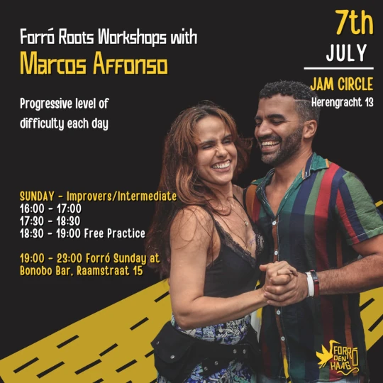 Forró Nacht party with people dancing North Eastern Brazilian dances.